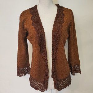 J.A.C. Women's copper metallic sweater size XL